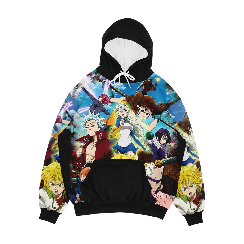 Seven Deadly Sins Black Men's All-Over-Print Hoodie