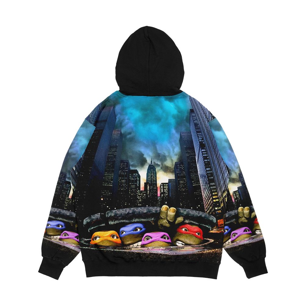 Sewer Turtles 1990 Men's All-Over-Print Hoodie - Image 2