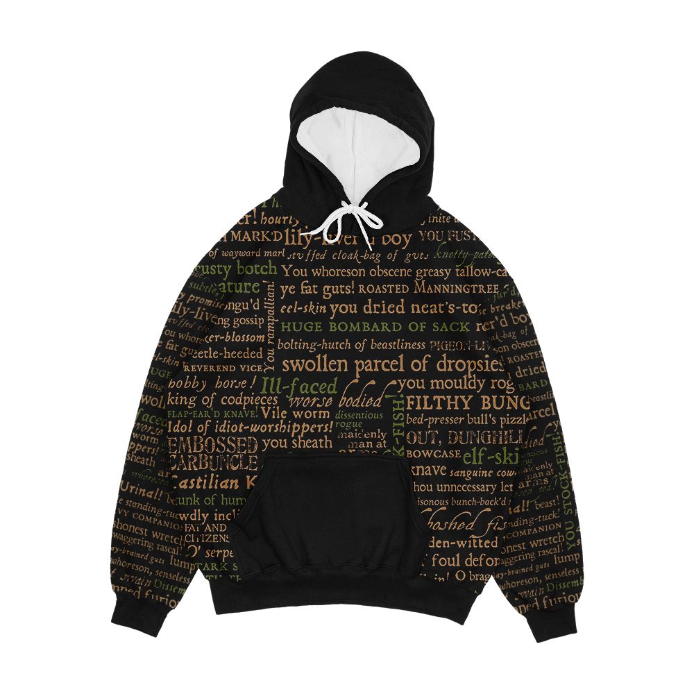 Shakespeare Insults Dark Revised Edition By Incognita Men's All-Over-Print Hoodie