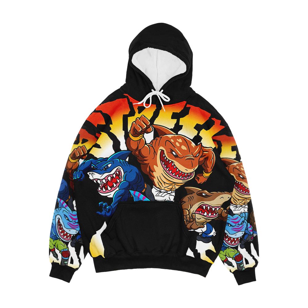 Shark Warriors Men's All-Over-Print Hoodie