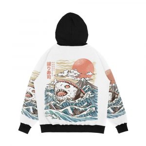 Alternative view of Sharkiri Sushi Men's All-Over-Print Hoodie