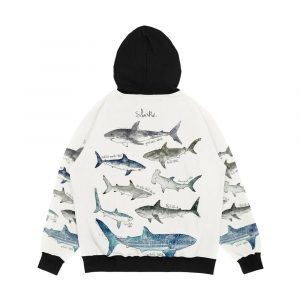 Alternative view of Sharks Men's All-Over-Print Hoodie