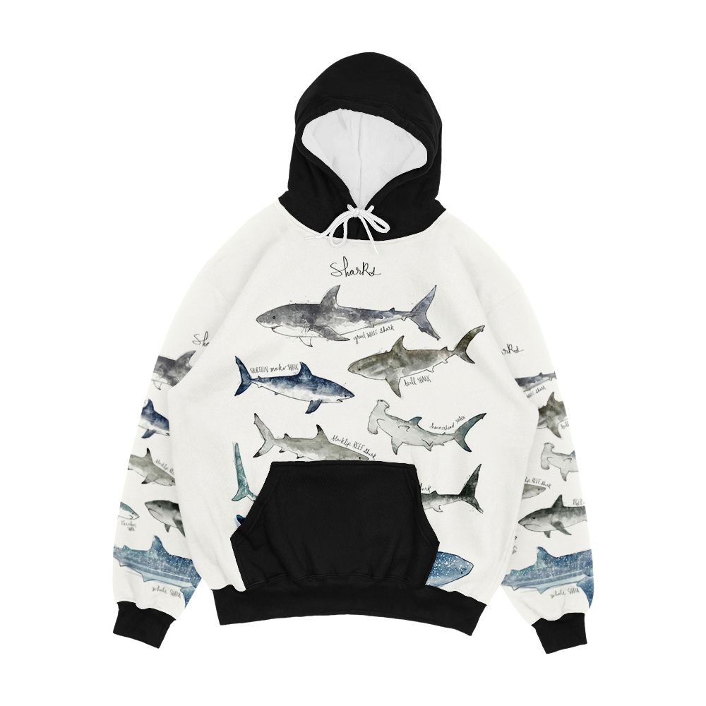 Sharks Men's All-Over-Print Hoodie