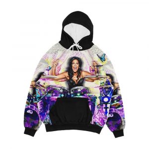 Sheila E Drummer Prince Drum Woman Digital Art By Ionaartdigital Men's All-Over-Print Hoodie