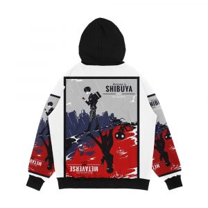 Alternative view of Shibuya Metaverse Men's All-Over-Print Hoodie