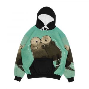 Significant Otters Otters Holding Hands Men's All-Over-Print Hoodie