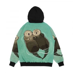 Alternative view of Significant Otters Otters Holding Hands Men's All-Over-Print Hoodie