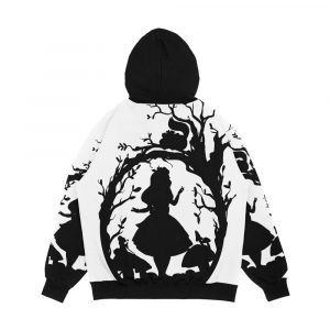 Alternative view of Silhouette Alice In Wonderland Men's All-Over-Print Hoodie
