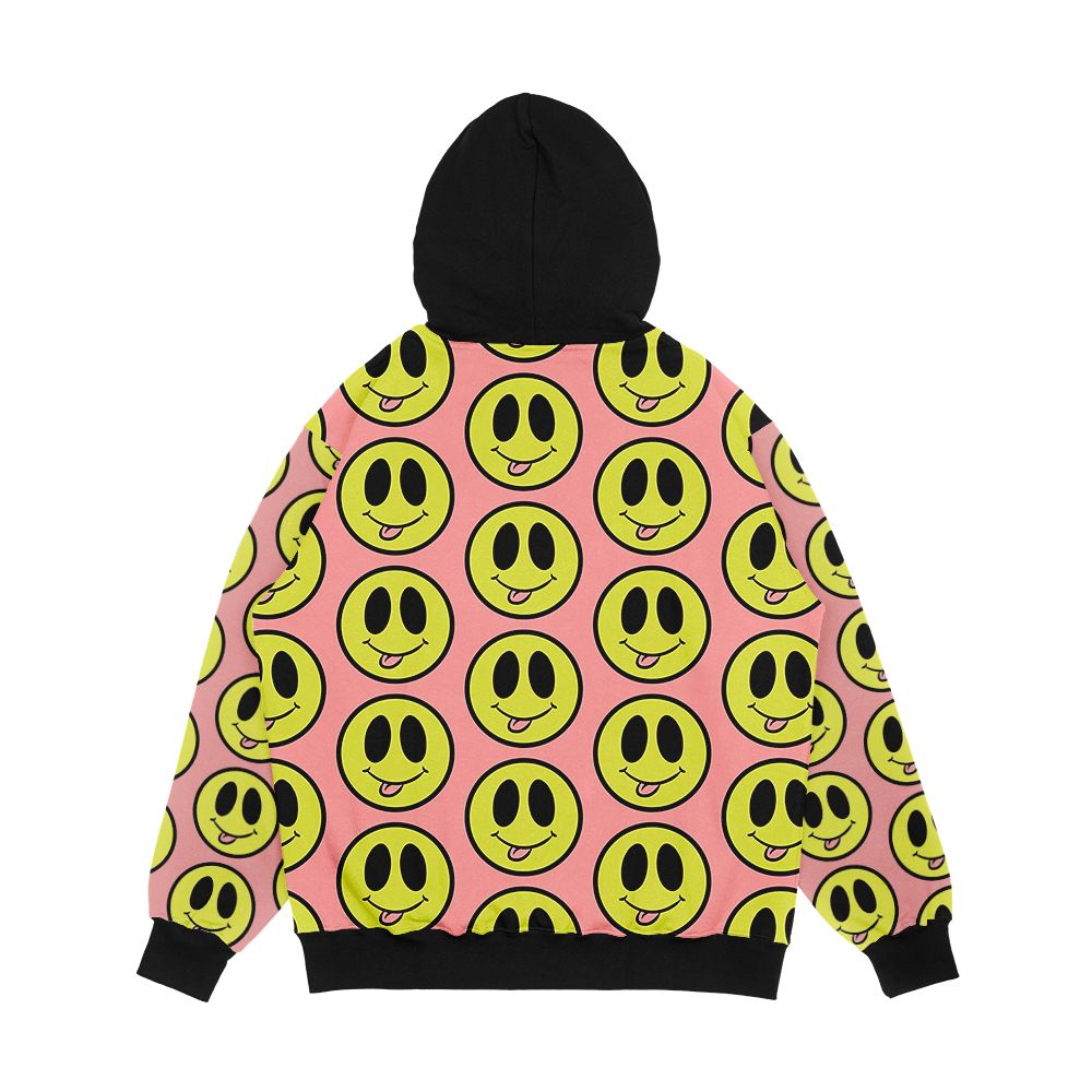 Silly Smiley Face Men's All-Over-Print Hoodie - Image 2