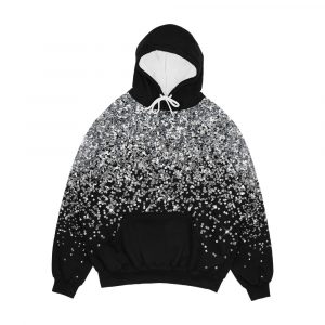 Silver Glitter Men's All-Over-Print Hoodie