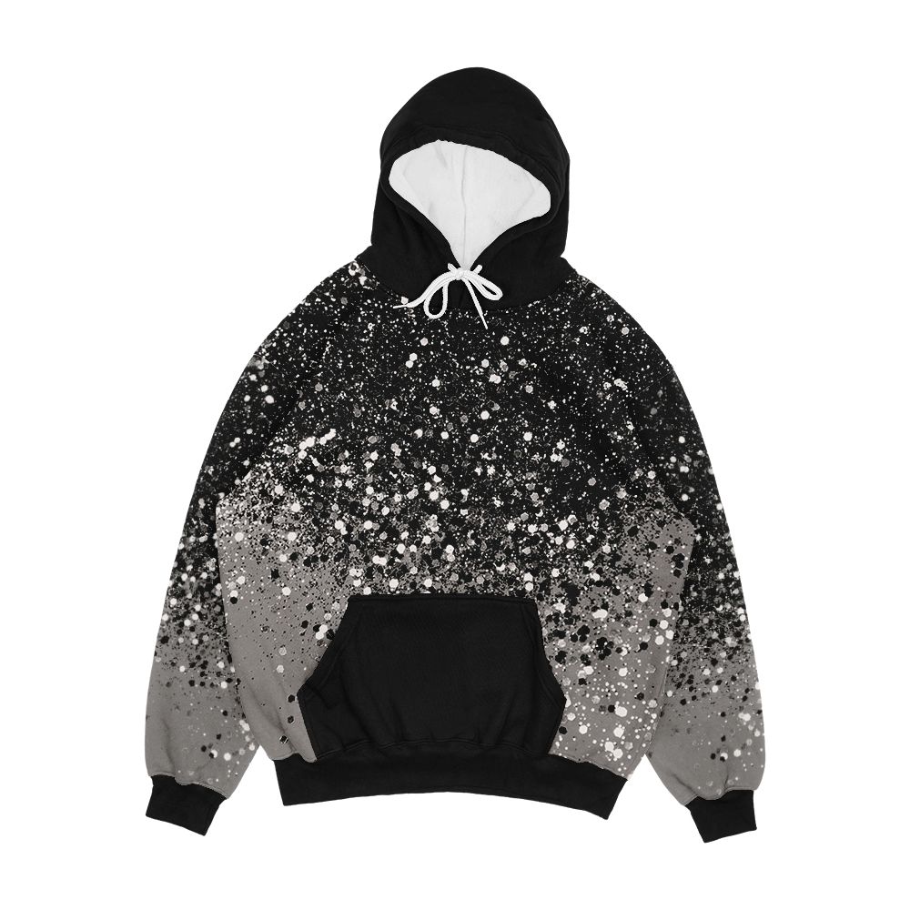 Silver Gray Glitter 1 Faux Glitter Shiny Decor Art Men's All-Over-Print Hoodie