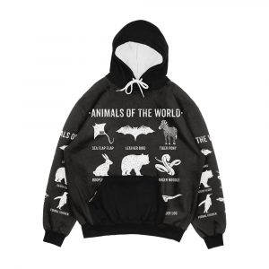 Simple Vintage Humor Funny Rare Animals Of The World Men's All-Over-Print Hoodie