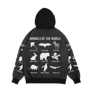 Alternative view of Simple Vintage Humor Funny Rare Animals Of The World Men's All-Over-Print Hoodie