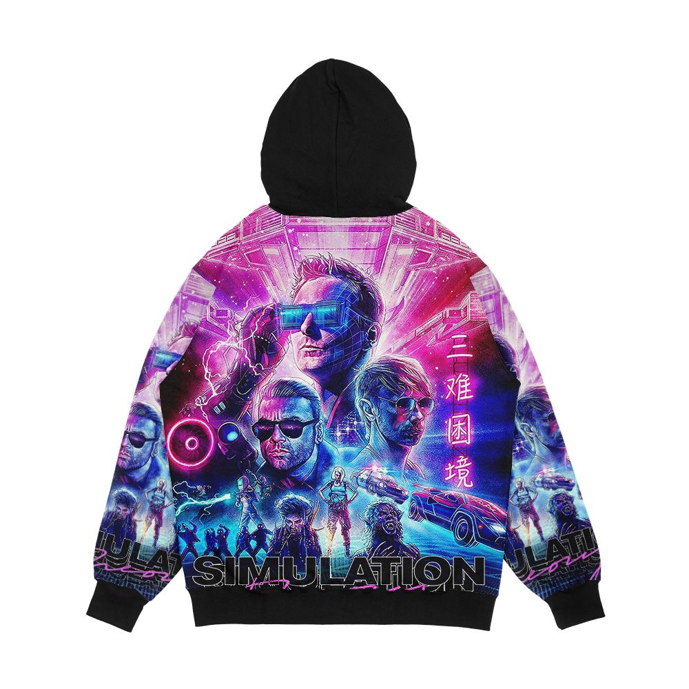 Simulation Theory World Tour 2019 Berantakin Men's All-Over-Print Hoodie - Image 2