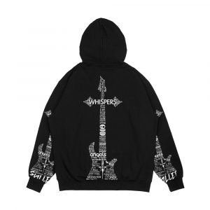 Alternative view of Skillet Guitar Typography On Black Men's All-Over-Print Hoodie