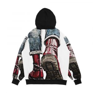 Alternative view of Skinhead Boots Men's All-Over-Print Hoodie