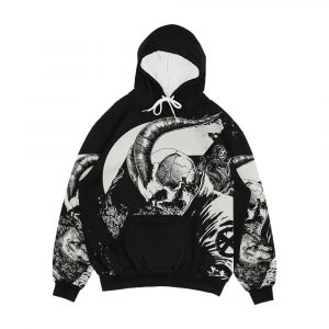 Skull Boy And The Wolf Men's All-Over-Print Hoodie