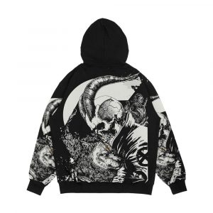 Alternative view of Skull Boy And The Wolf Men's All-Over-Print Hoodie