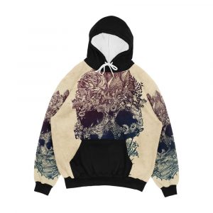 Skull Floral Men's All-Over-Print Hoodie