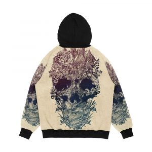 Alternative view of Skull Floral Men's All-Over-Print Hoodie