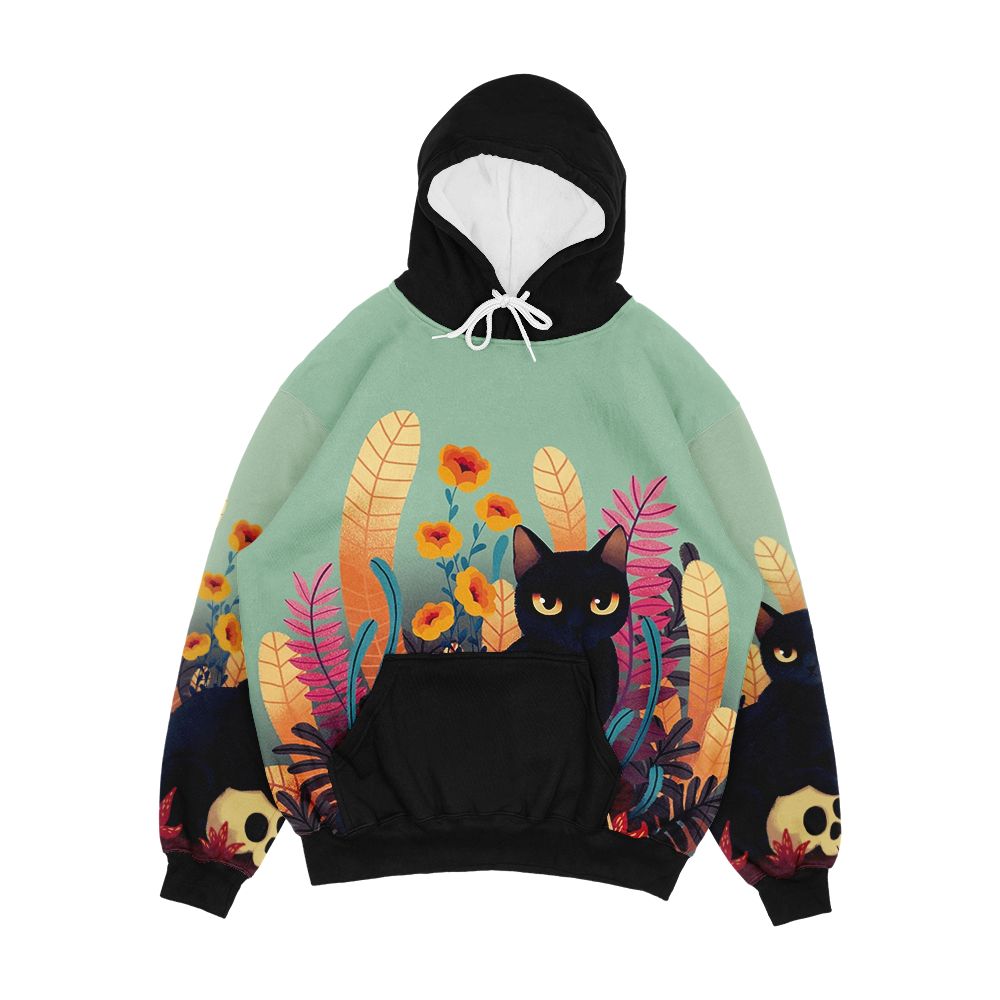 Skull Kitty Men's All-Over-Print Hoodie