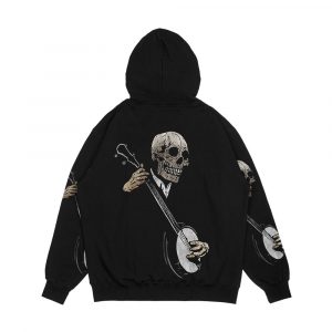 Alternative view of Skullboys Banjo Blues Men's All-Over-Print Hoodie