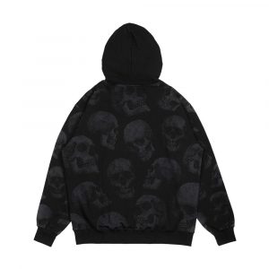 Alternative view of Skulls Men's All-Over-Print Hoodie