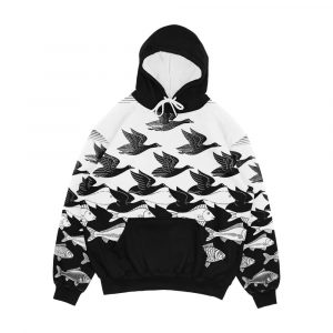 Sky And Water By Maurits Cornelis Escher Men's All-Over-Print Hoodie