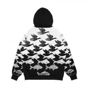 Alternative view of Sky And Water By Maurits Cornelis Escher Men's All-Over-Print Hoodie