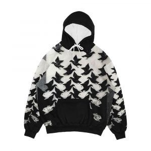 Sky And Water Ii By M C Escher Men's All-Over-Print Hoodie