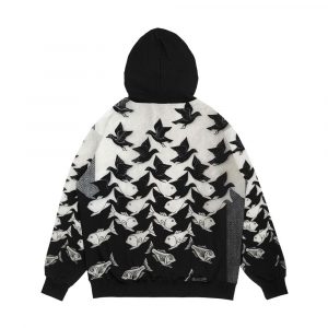 Alternative view of Sky And Water Ii By M C Escher Men's All-Over-Print Hoodie