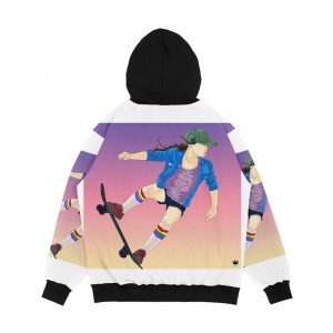 Alternative view of Sky Brown Men's All-Over-Print Hoodie