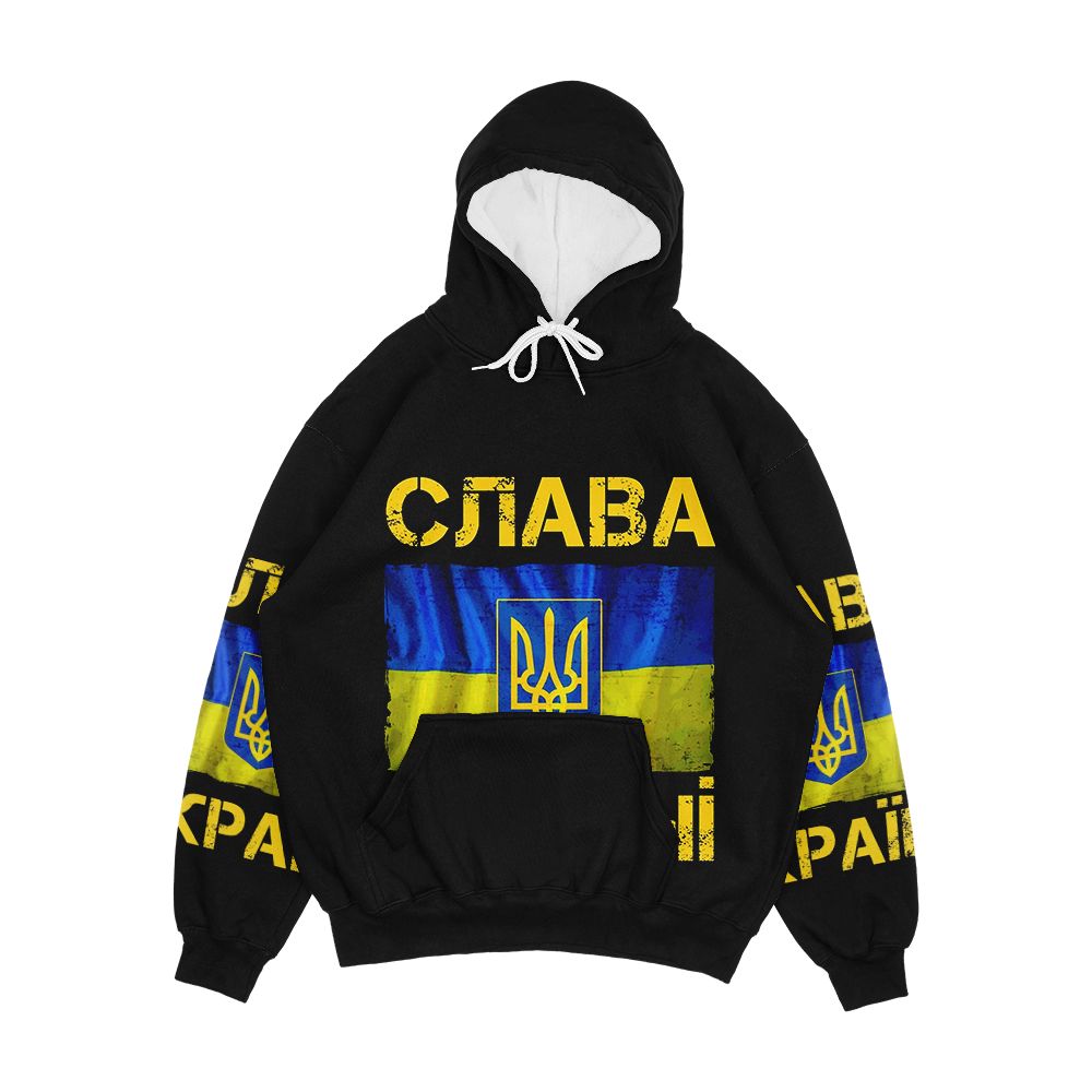 Slava Ukraini Ukrainian Flag Men's All-Over-Print Hoodie
