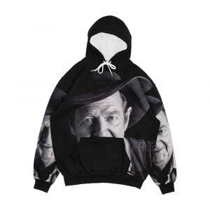 Slim Dusty Black And White Men's All-Over-Print Hoodie