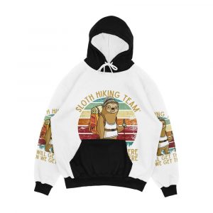 Sloth Hiking Team We Will Get There When We Get There Funny Vintage Men's All-Over-Print Hoodie