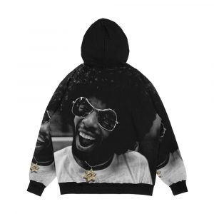 Alternative view of Sly Stone In The Studio Men's All-Over-Print Hoodie