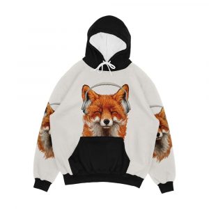 Smiling Musical Fox Men's All-Over-Print Hoodie