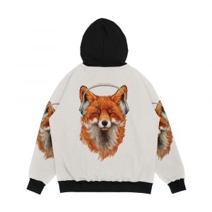 Alternative view of Smiling Musical Fox Men's All-Over-Print Hoodie