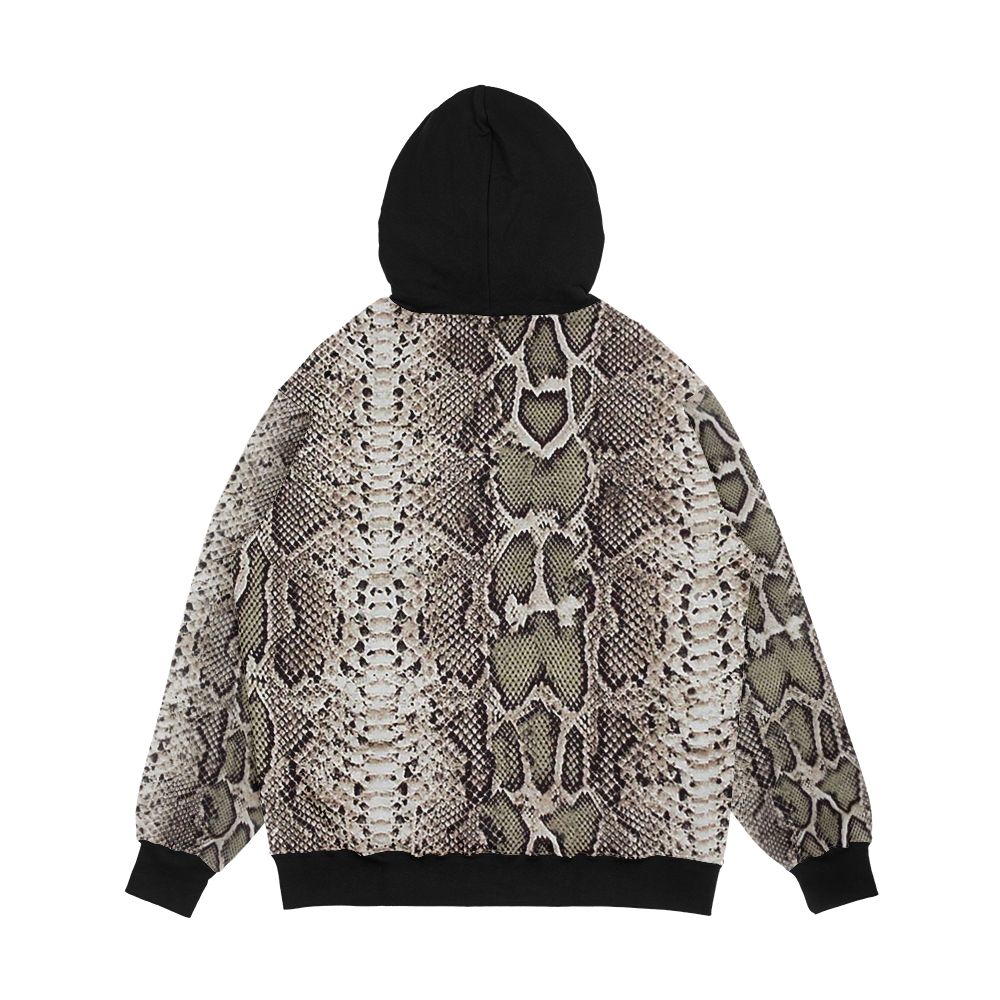 Snakeskin Print Men's All-Over-Print Hoodie - Image 2