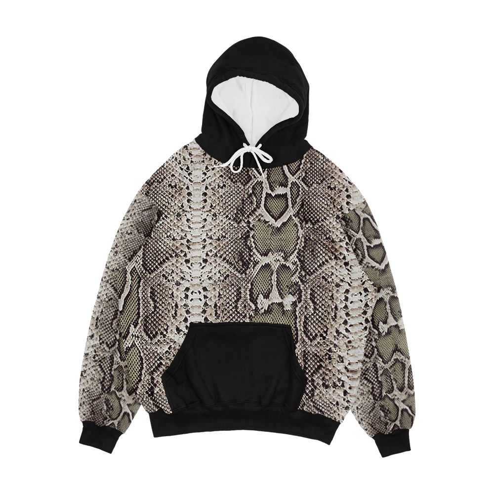 Snakeskin Print Men's All-Over-Print Hoodie