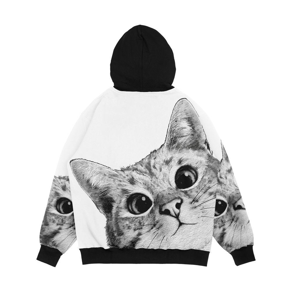 Sneaky Cat Men's All-Over-Print Hoodie - Image 2