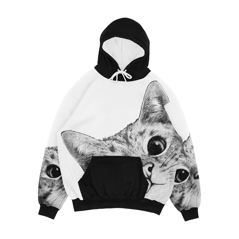 Sneaky Cat Men's All-Over-Print Hoodie