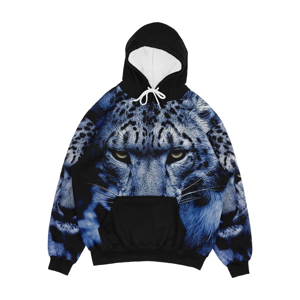 Snow Leopard Men's All-Over-Print Hoodie