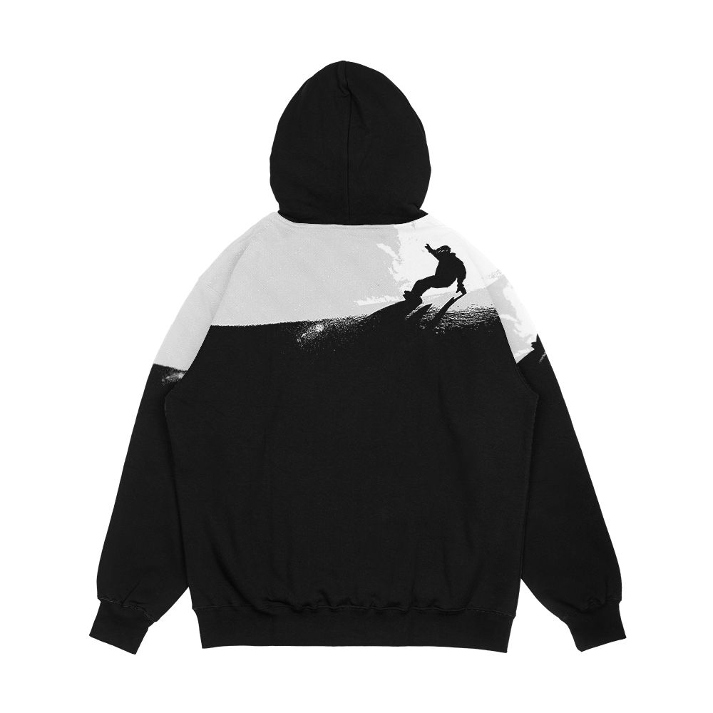 Snowboarding Downhill Men's All-Over-Print Hoodie - Image 2