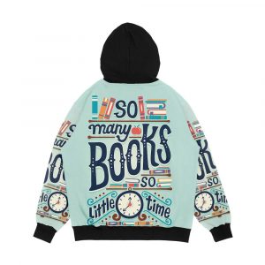 Alternative view of So Many Books So Little Time Men's All-Over-Print Hoodie