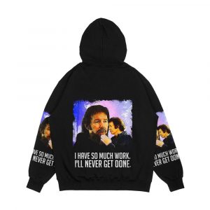 Alternative view of So Much Work Men's All-Over-Print Hoodie