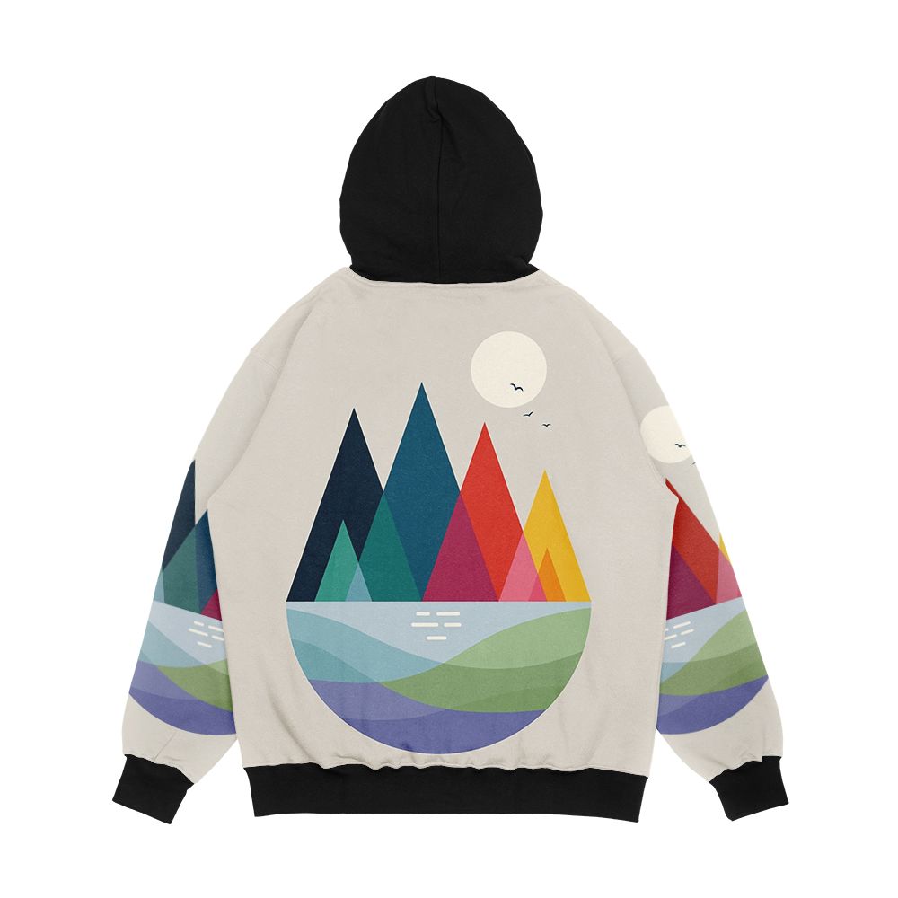 Somewhere Men's All-Over-Print Hoodie - Image 2
