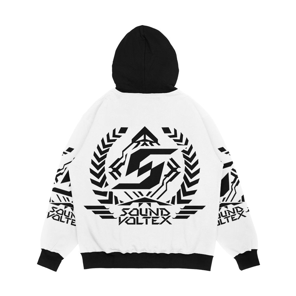 Sound Voltex Logo Black Men's All-Over-Print Hoodie - Image 2