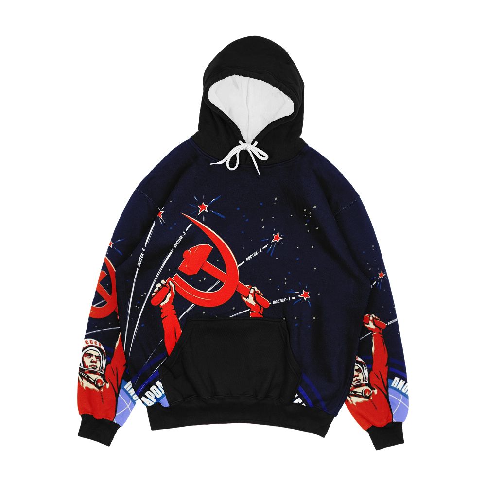 Soviet Propaganda Yuri Gagarin Men's All-Over-Print Hoodie