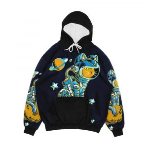 Space Cat Men's All-Over-Print Hoodie